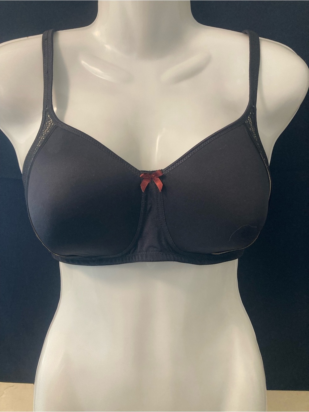 Rosa Faia Anita Black T-Shirt Bra 38DD Lace Trim